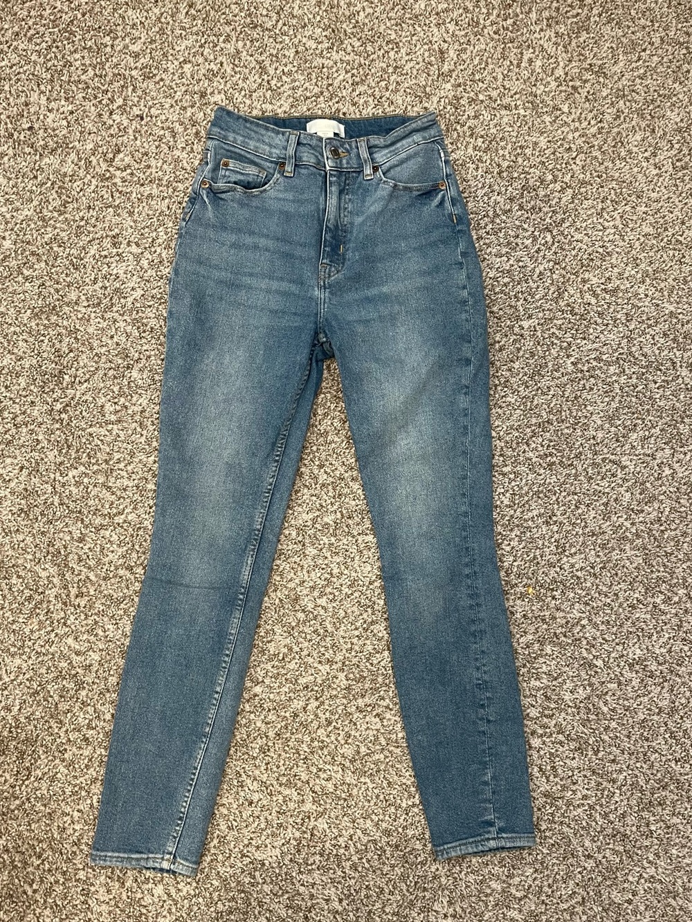 H&M Midwash Blue High-Rise Skinny Jeans
